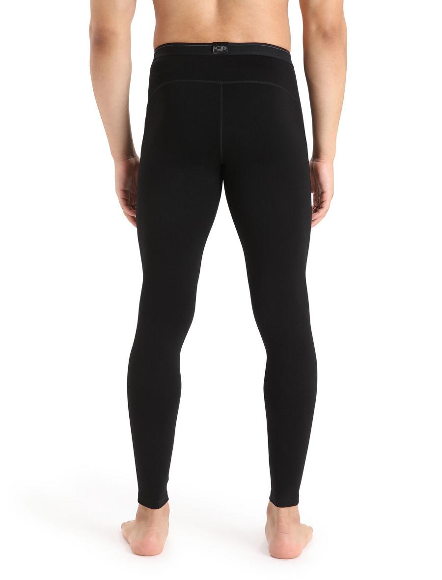 Icebreaker Merino 260 Tech Thermal Leggings With Fly Miesten Base Layers Mustat | FI 1391EBCX